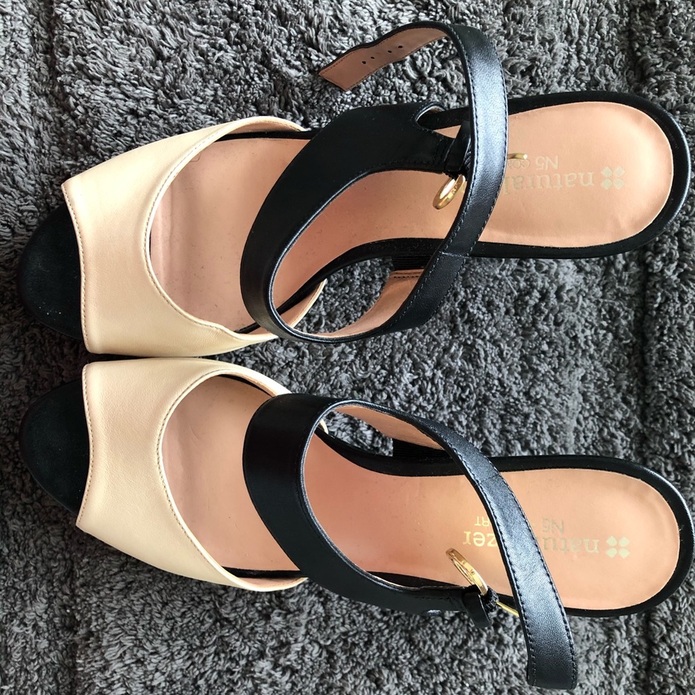 Naturalizer N5 Comfort Heels Black & Beige 8.5